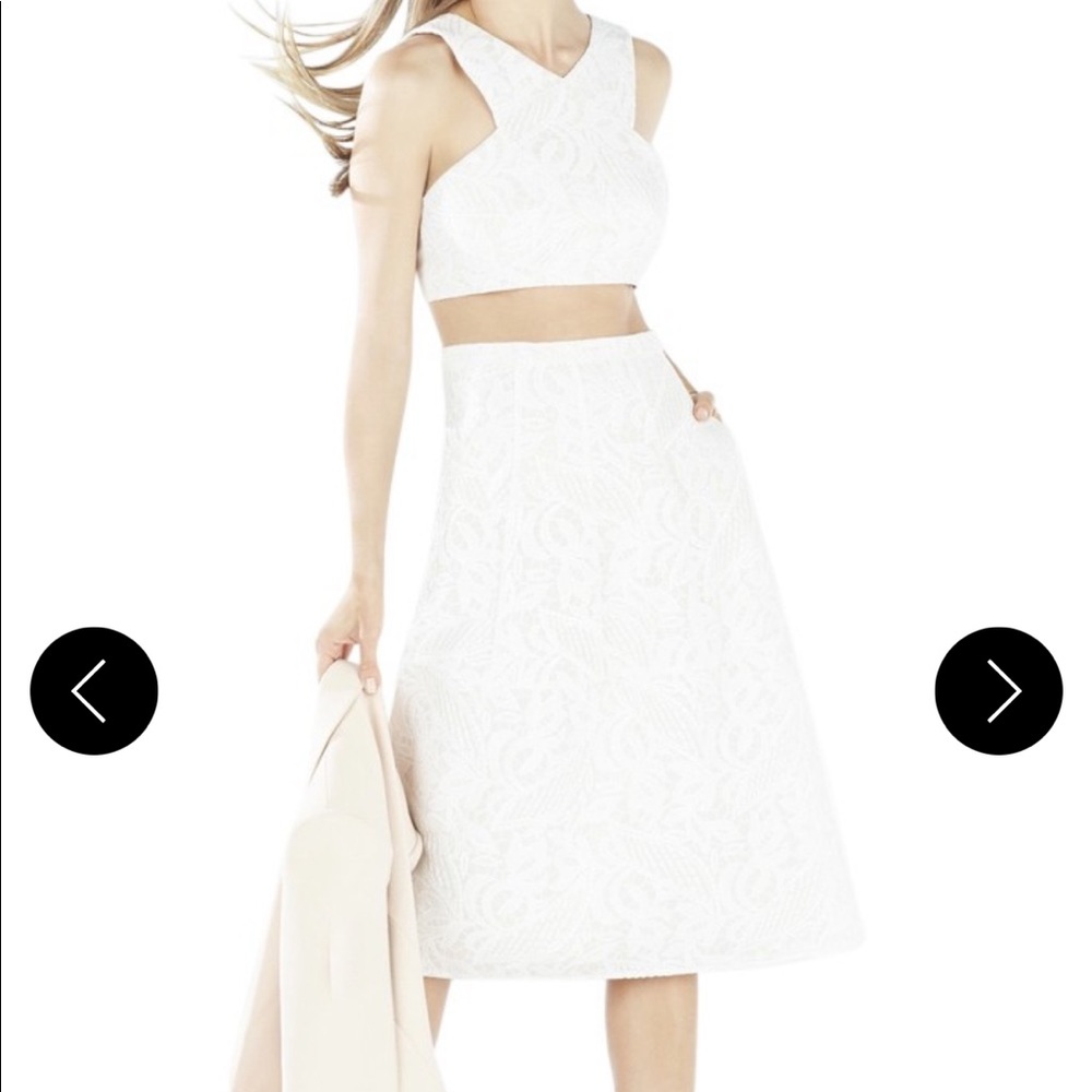 BCBG Ellyson Embroidered Lace 2 Piece Dress - S